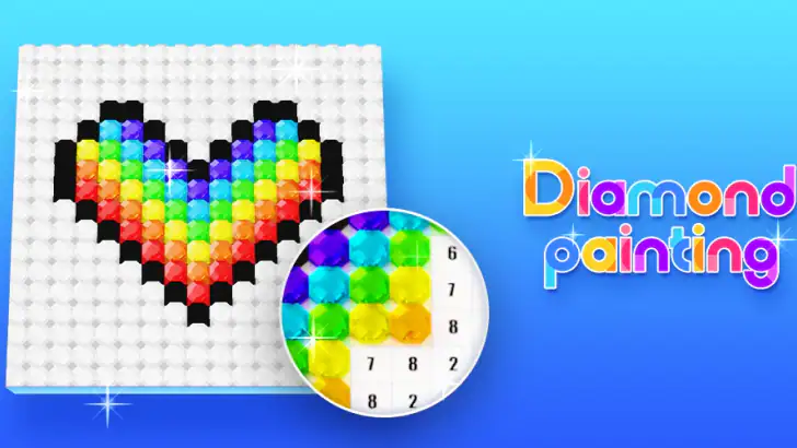 Diamond Painting by Number feature graphic