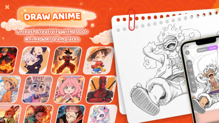 Draw Anime: AR Sketch App feature graphic