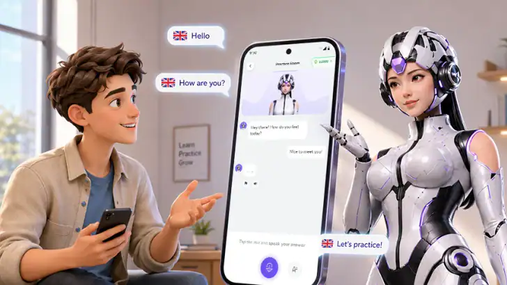 Elyra: AI English Coach feature graphic