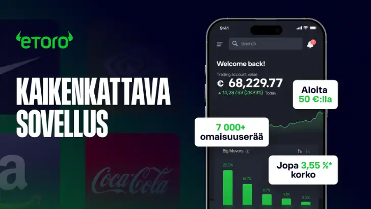 eToro: Käy kauppaa ja sijoita feature graphic