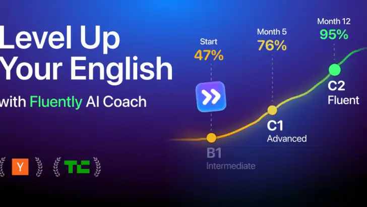 Fluently - AI English Tutor feature graphic