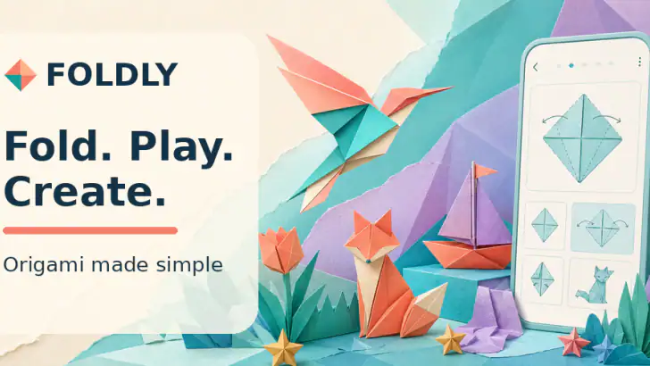 Foldly: Origami Paper Craft feature graphic