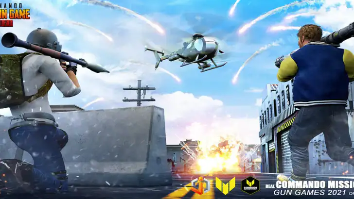 FPS Commando Mission Games 3D feature graphic