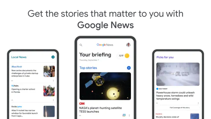Google Uutiset feature graphic