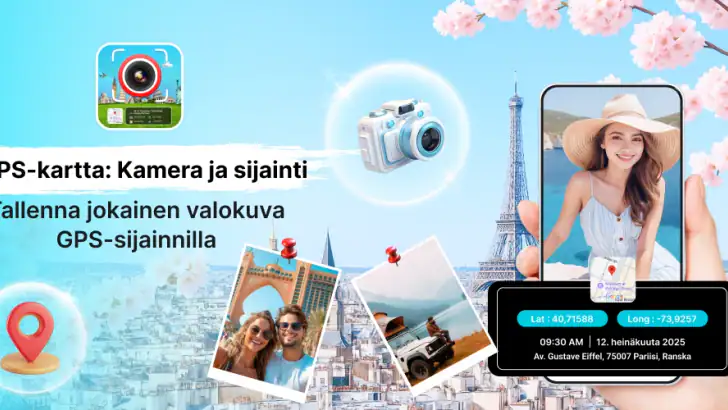 GPS-kartta: Kamera ja sijainti feature graphic