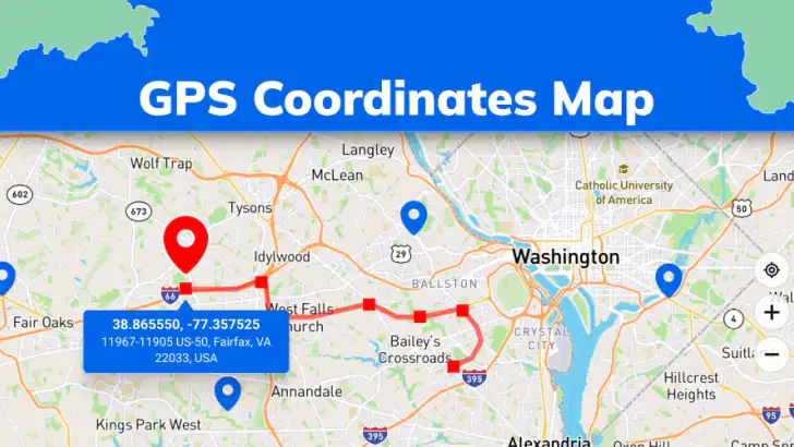 GPS-koordinaattien kartta feature graphic