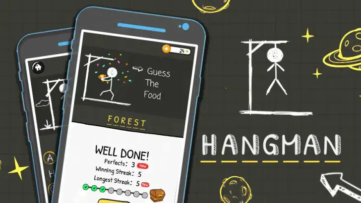 Hangman Words:Two Player Games feature graphic