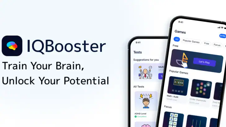 IQ Booster: Brain Games & Test feature graphic