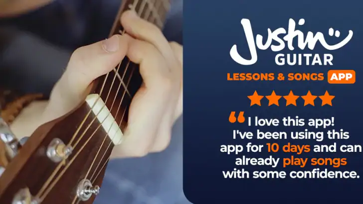 Justin Guitar Lessons & Songs feature graphic