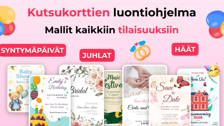 Kutsukortit Suomi feature graphic