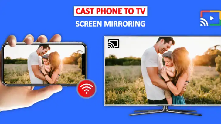 Lähetä puhelin televisioon feature graphic