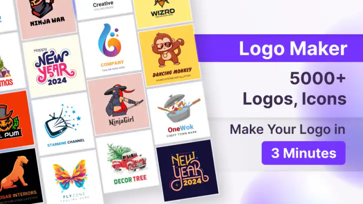 Logo Maker ja Logo Creator 3D feature graphic