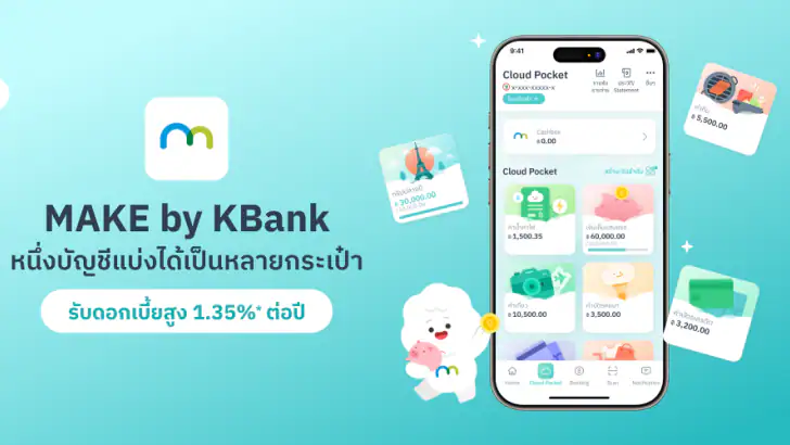 MAKE by KBank แอปจัดการเงิน feature graphic