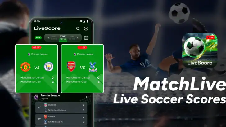 MatchLive: Live Soccer Scores feature graphic