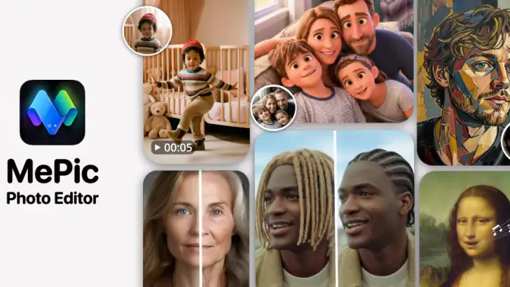 MePic－AI Photo Video Generator feature graphic