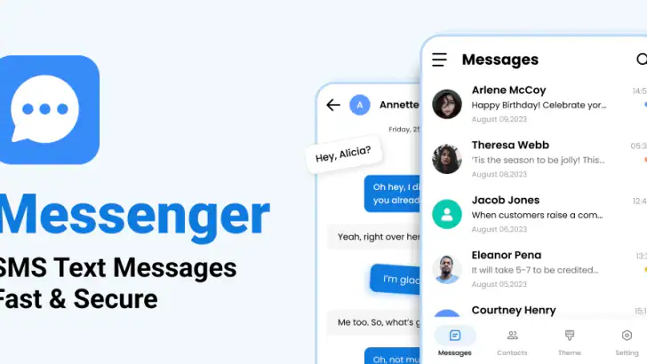 Messenger - SMS Text Messages feature graphic