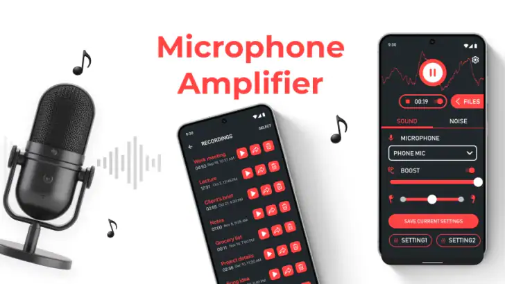 Microphone Amplifier feature graphic