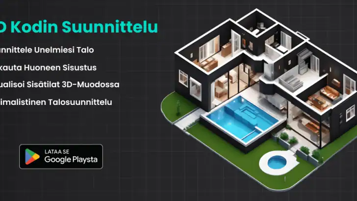 Moderni talo suunnittelu 2D feature graphic