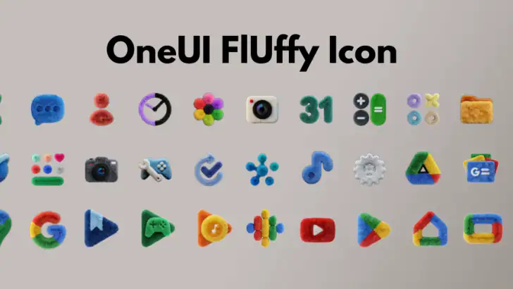 OneUI Fluffy Icons feature graphic