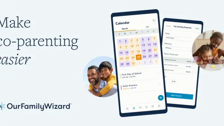 OurFamilyWizard Co-Parent App feature graphic