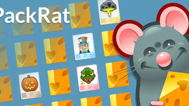 PackRat Card Collecting Game feature graphic