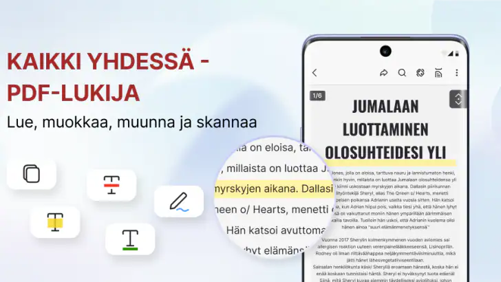 PDF-Lukija: Muunna Ja Skannaa feature graphic