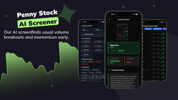 Penny Stocks AI Screener Bot feature graphic