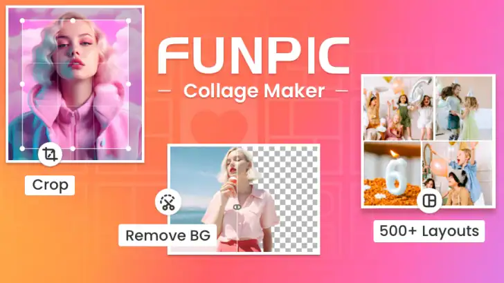 Photo Collage Maker - FunPic feature graphic