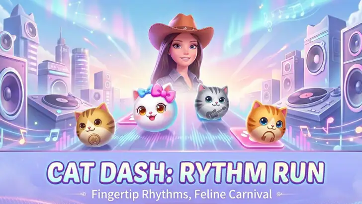 PopCat:Run Music Beats 2 feature graphic