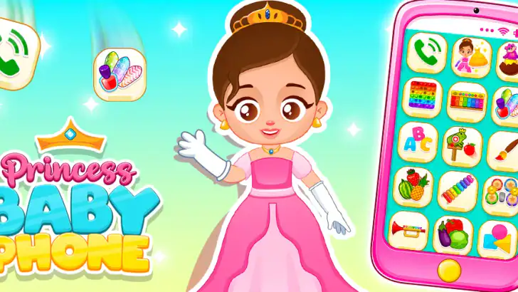 Princess Baby Phone Game feature graphic