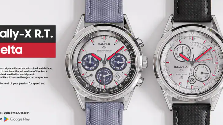 Rally-X R.T. Delta watch face feature graphic