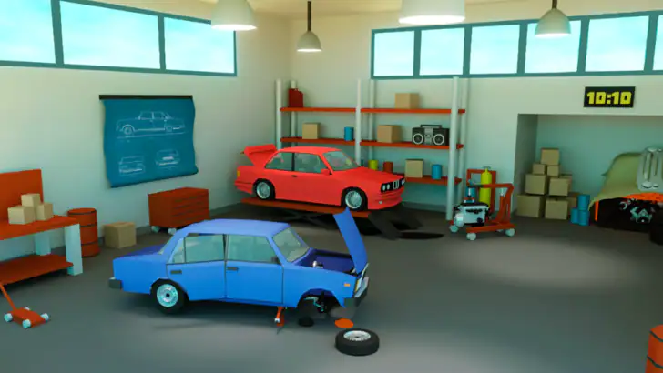Retro Garage - Car Mechanic feature graphic