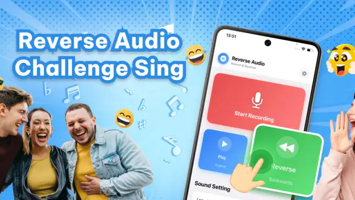 Reverse Song & Voice Challenge feature graphic