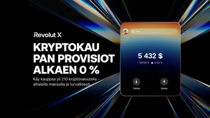 Revolut X: bitcoin ja krypto feature graphic