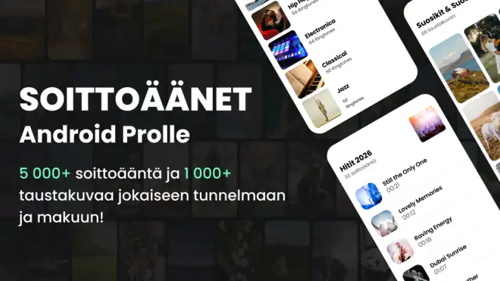 Soittoäänet Android: Musiikki feature graphic