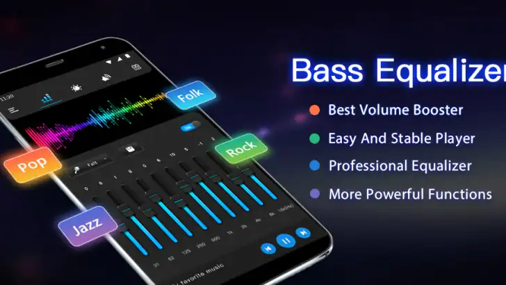 Taajuuskorjain & Bass Booster feature graphic