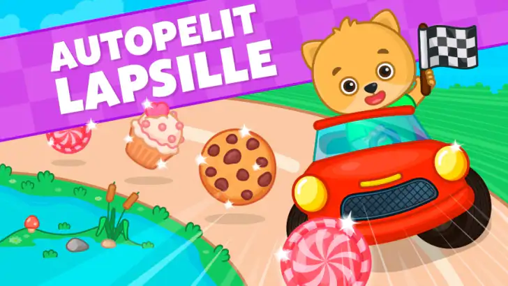 Taaperoiden autopelit lapsille feature graphic