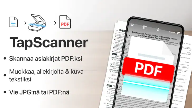 Tap Scanner - PDF skanneri cam feature graphic