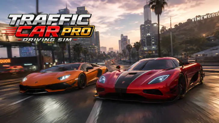 Traffic Car Pro - Driving Sim feature graphic