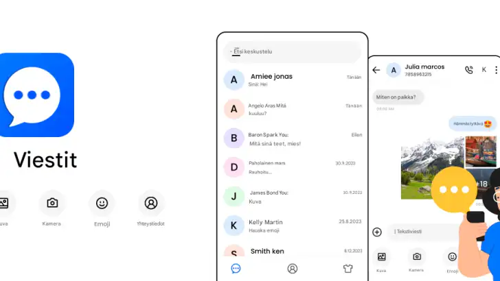 Viestit feature graphic