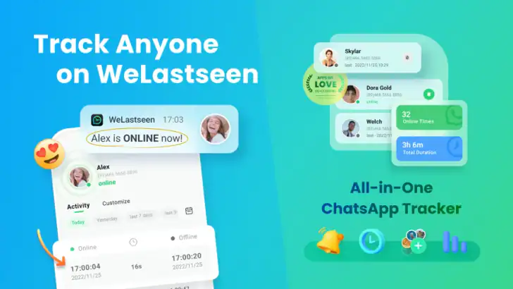 WeLastseen: Chat App tracker feature graphic