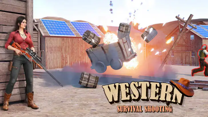 Western Survival Shooting Game feature graphic