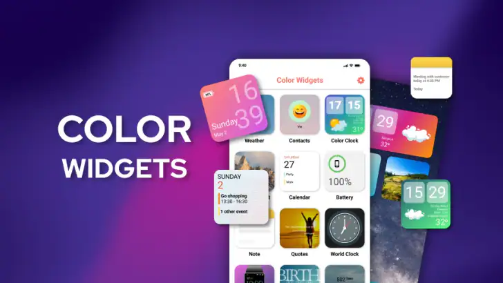 Widgets OS 18 - Color Widgets feature graphic