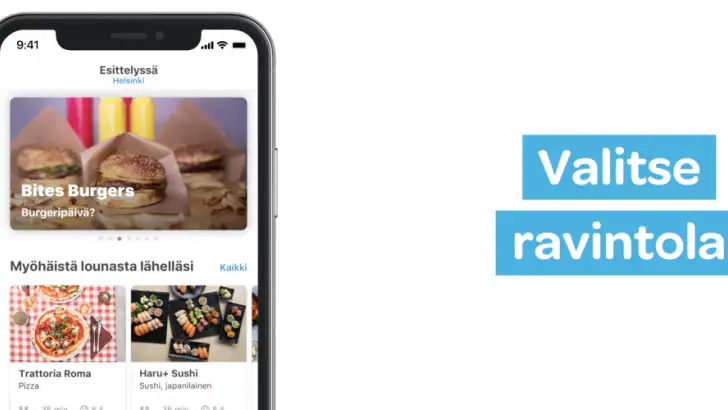 Wolt: Ruuat ja ostokset kotiin feature graphic