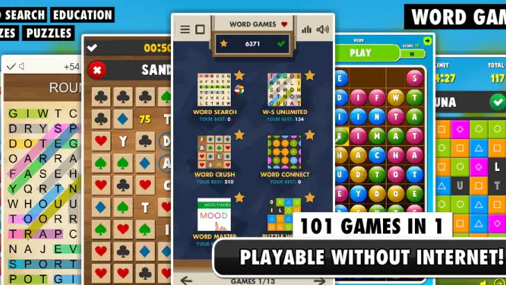 Word Games PRO 101-in-1 feature graphic