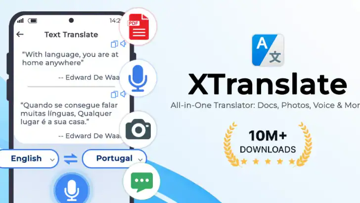 XTranslate - Photo, Voice, PDF feature graphic