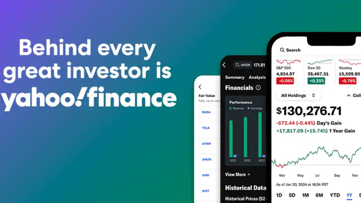 Yahoo Finance: Stocks & News feature graphic
