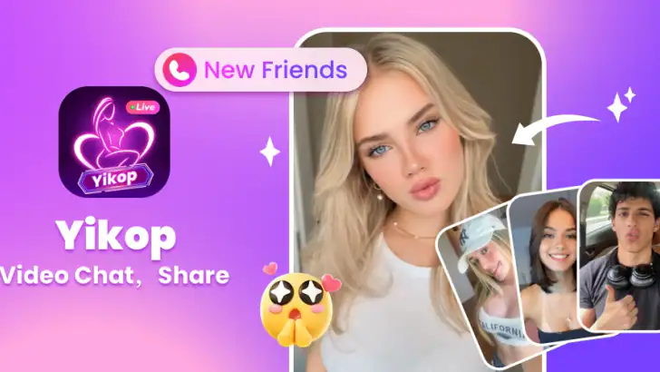 Yikop - Video Chat，Share feature graphic