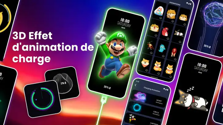 3D Effet d'animation de charge feature graphic