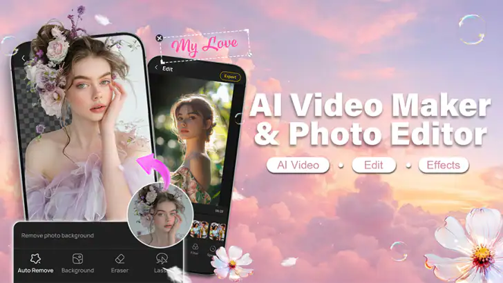 AI Video Maker & Photo Editor feature graphic